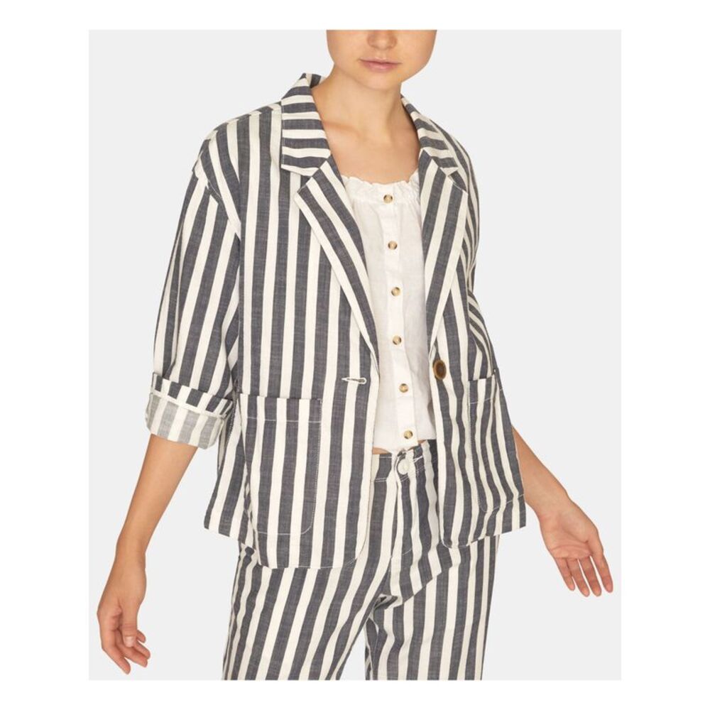 SANCTUARY Womens Pocketed Notch Collar Blazer Jacket